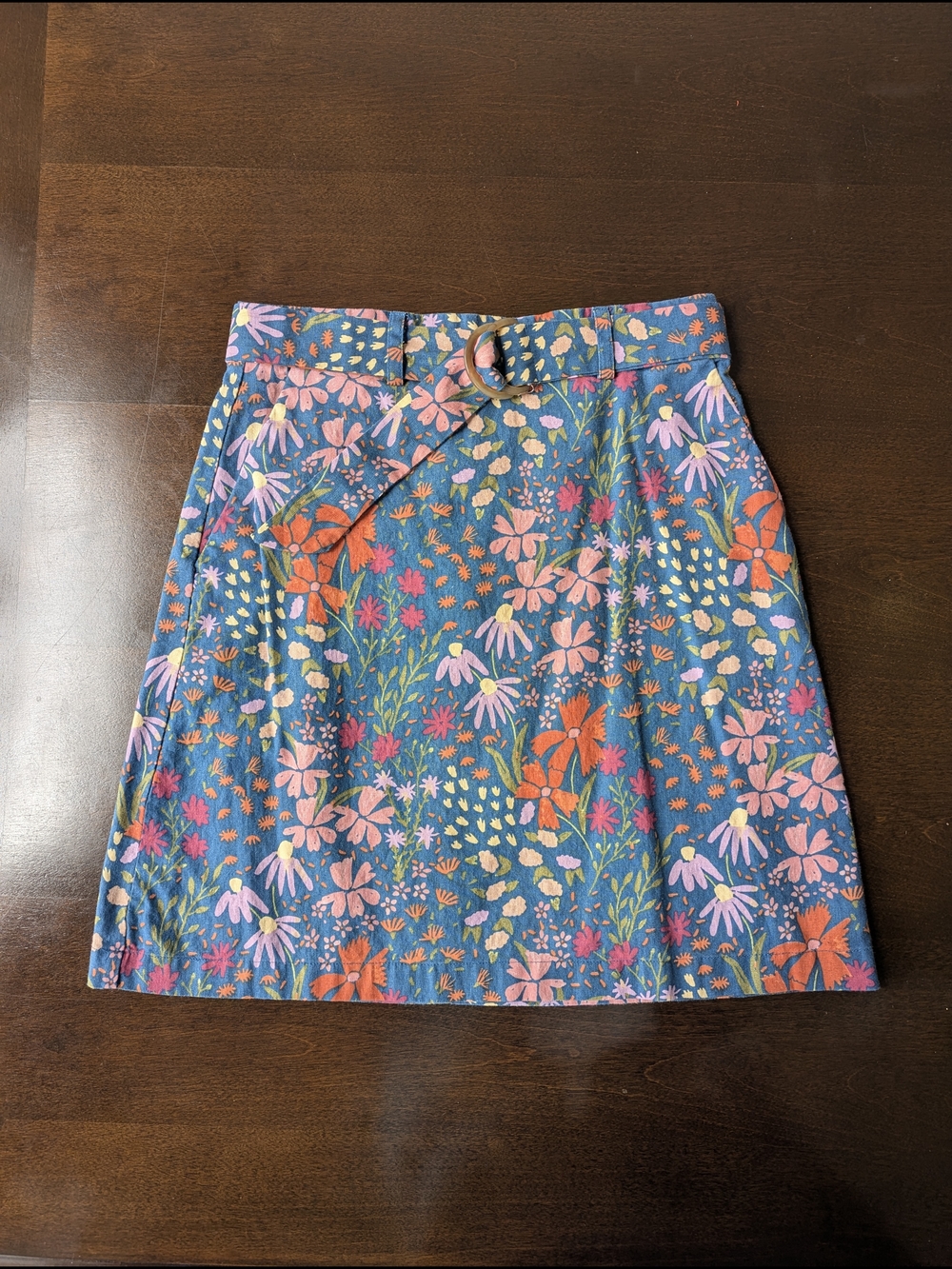 Princess Highway Linen Floral Mini Skirt With Matching Belt
